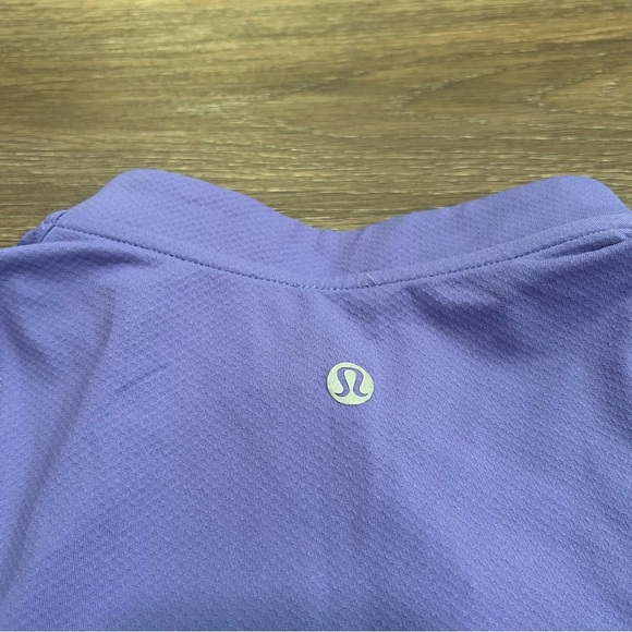 Lululemon Front Zip Mock-Neck Tennis Tank Top Charged Indigo Size 4 with flaw - Picture 8 of 9